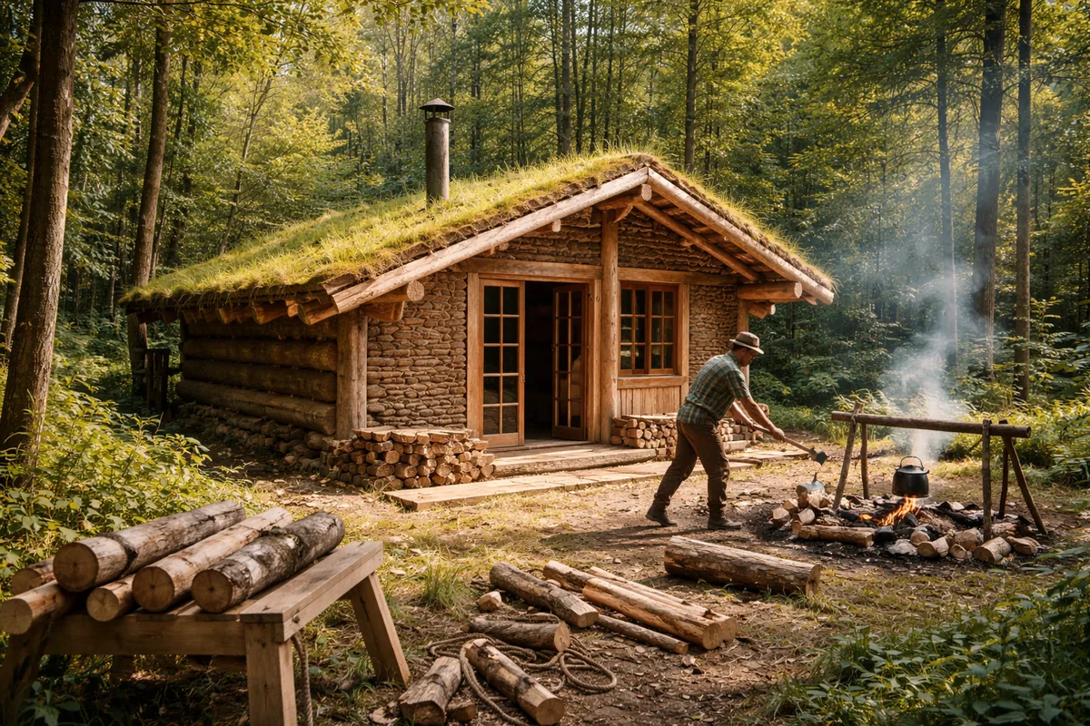 Comment construire une maison écologique en utilisant des techniques de bushcraft